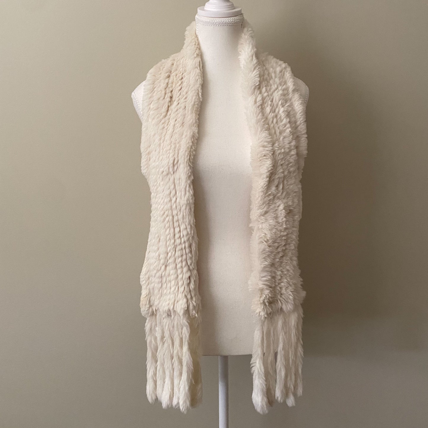 Anne Klein Rabbit Fur Scarf