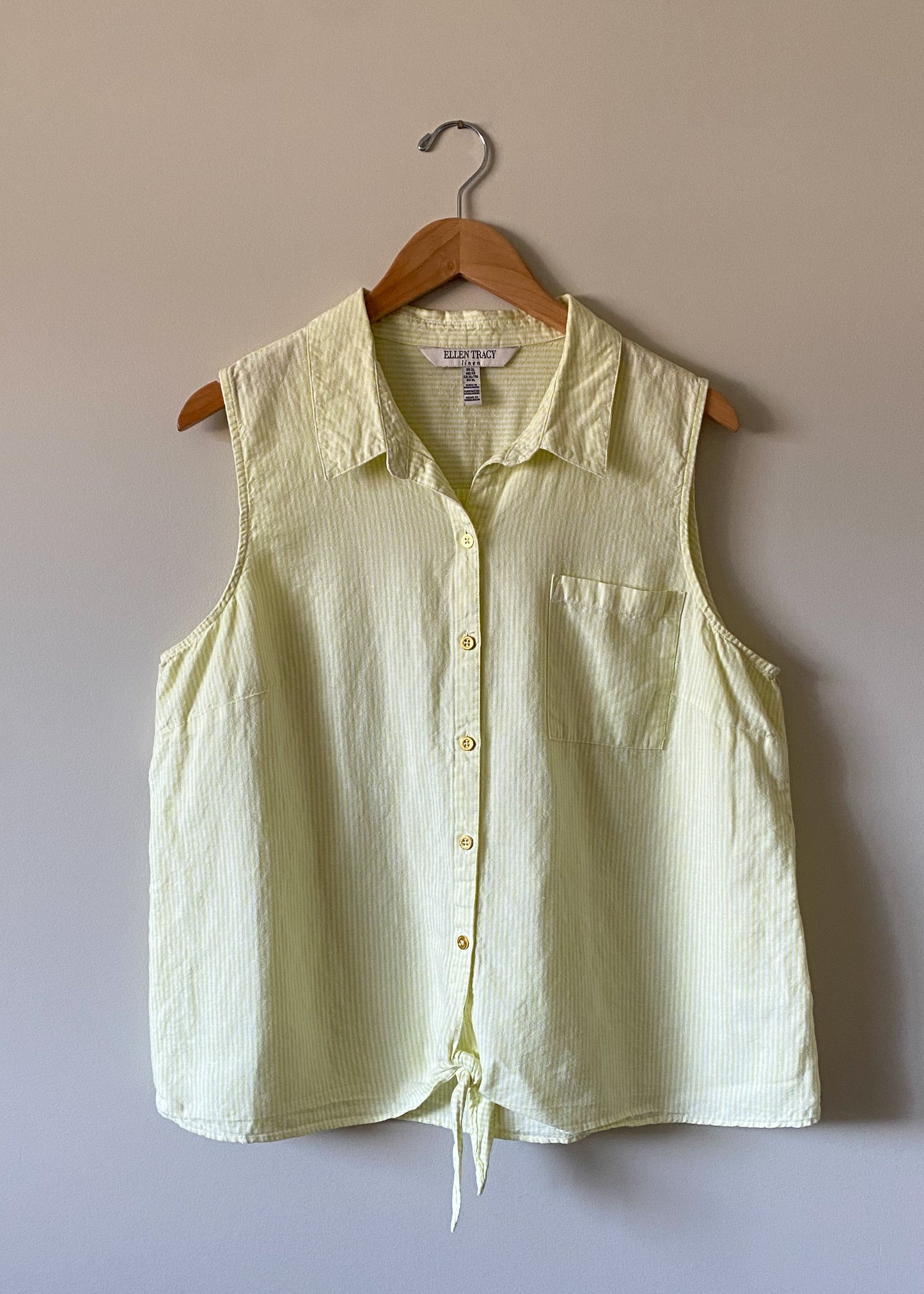 Ellen Tracy Linen & Cotton Top (XL)