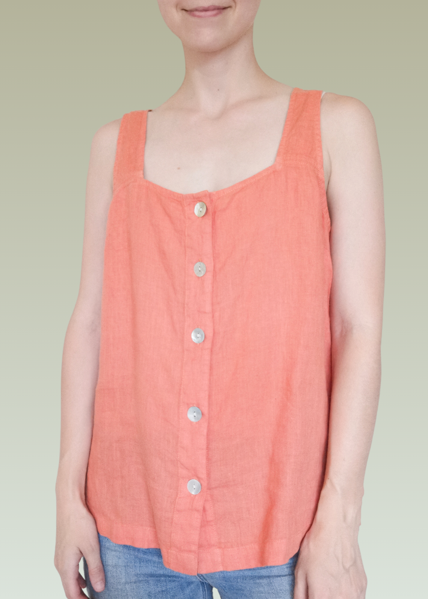 Christian Siriano Linen Top (S) NWT