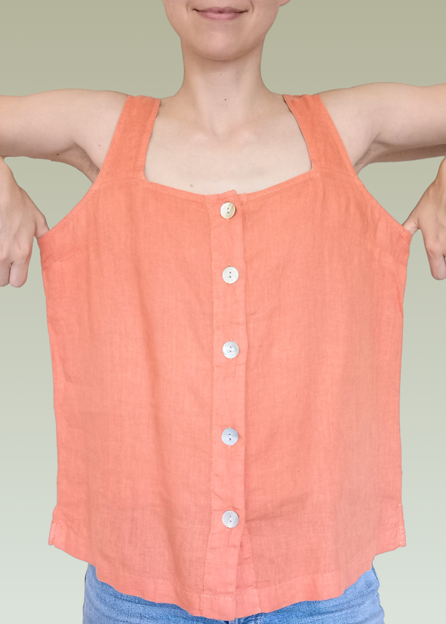 Christian Siriano Linen Top (S) NWT