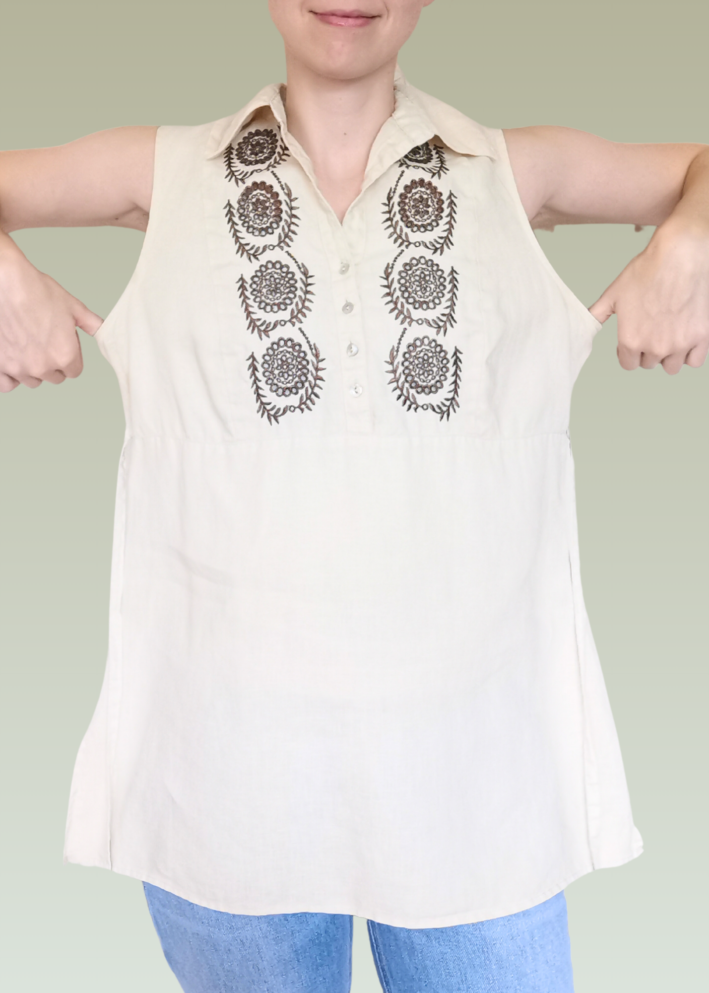 Carole Little Linen Top (M)