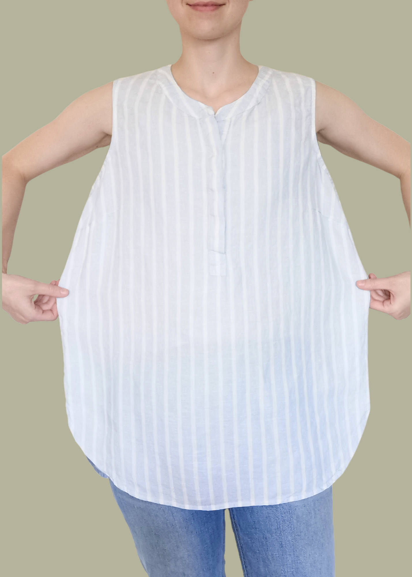 Ellen Tracy Linen Top (L)