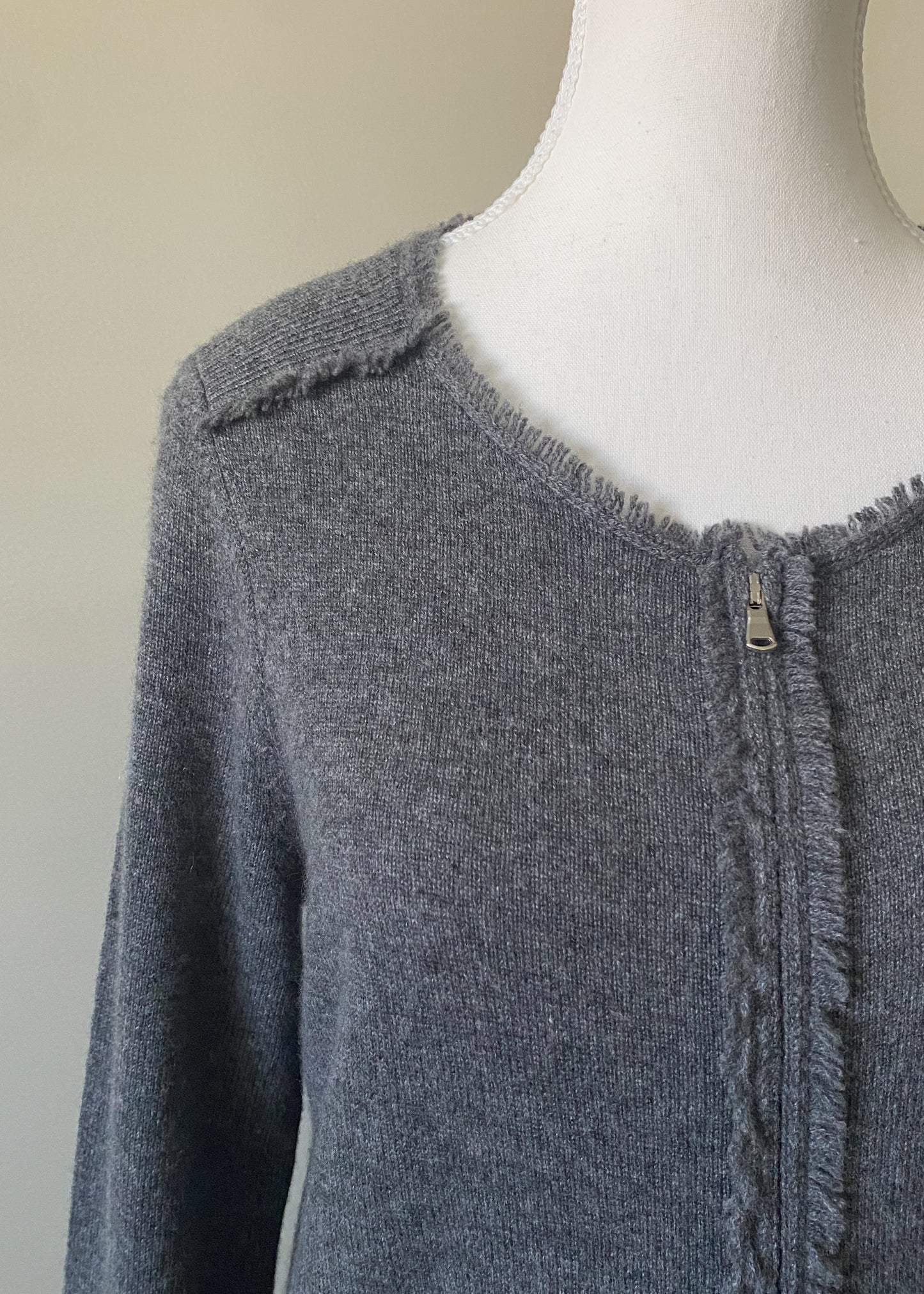 Repeat Cashmere Zippered Cardigan (XS)
