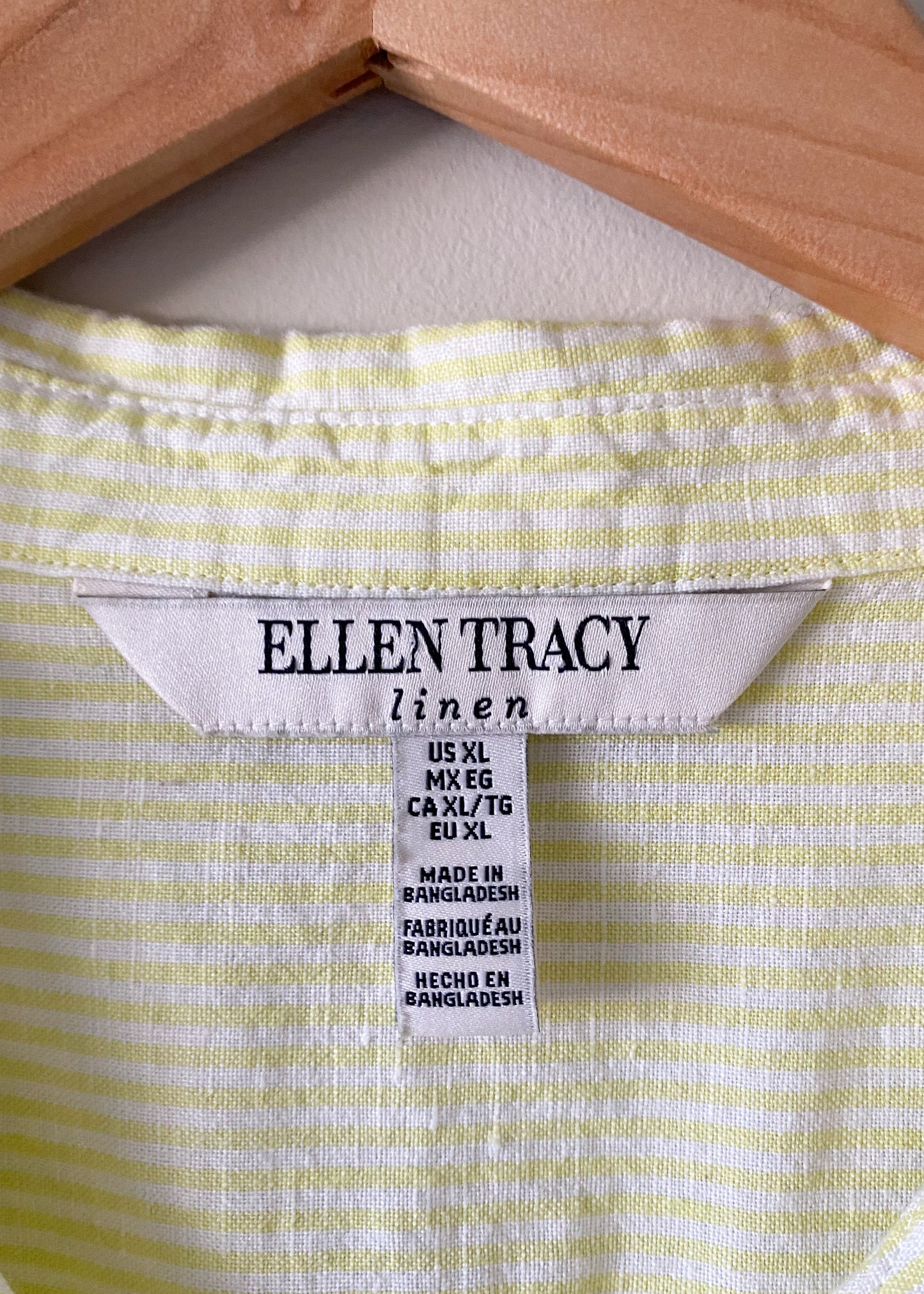 Ellen Tracy Linen & Cotton Top (XL)