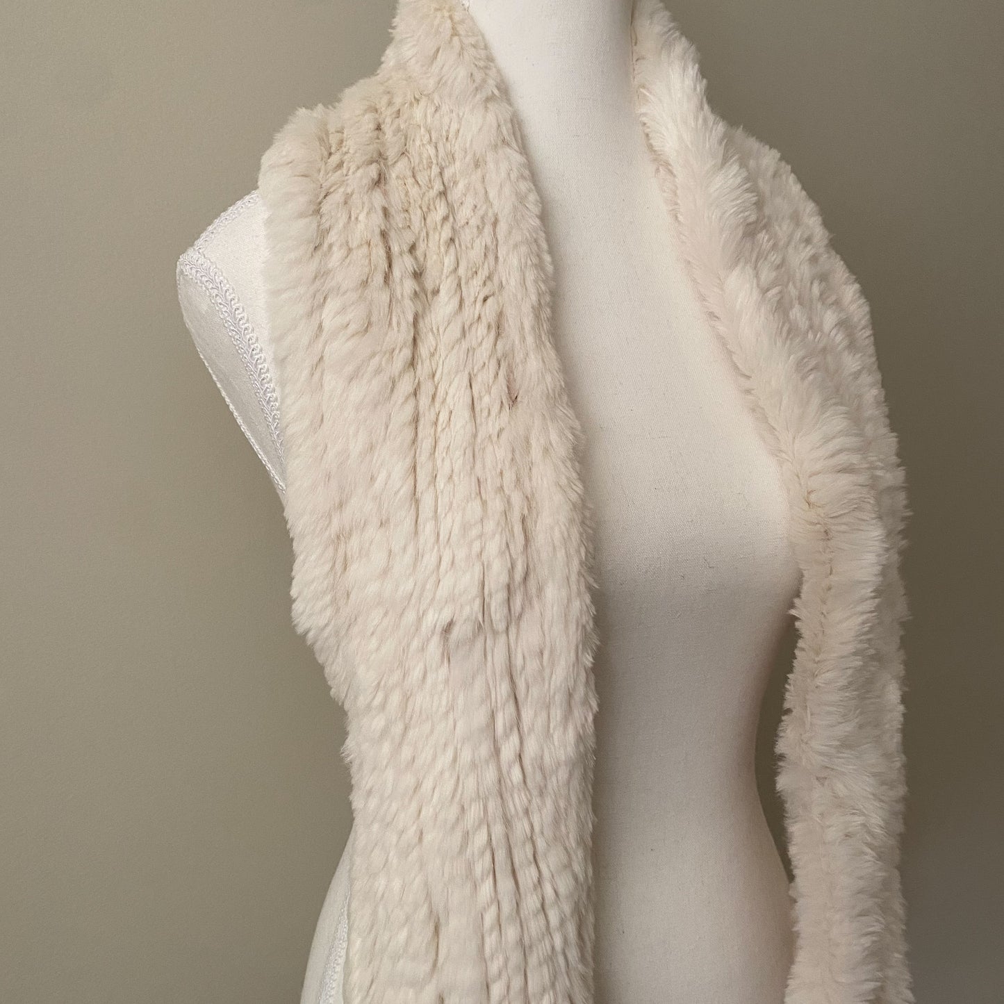 Anne Klein Rabbit Fur Scarf