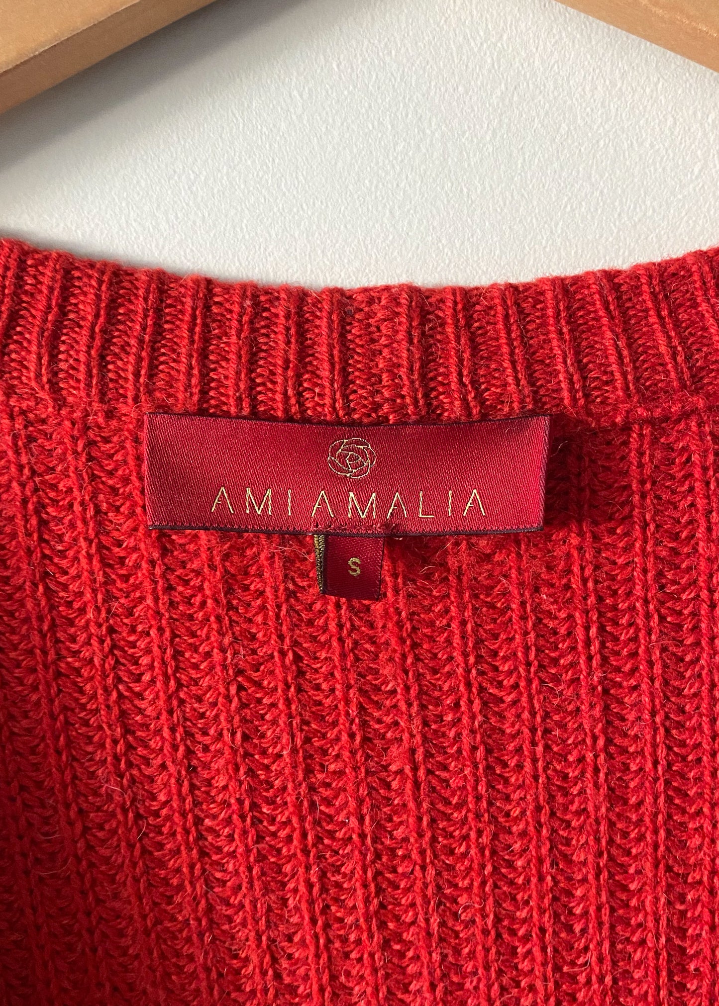 Ami Amalia Baby Camel Hair Cardigan (S)