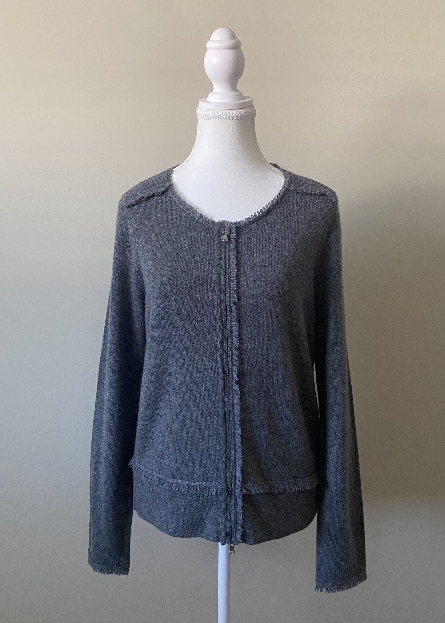 Repeat Cashmere Zippered Cardigan (XS)