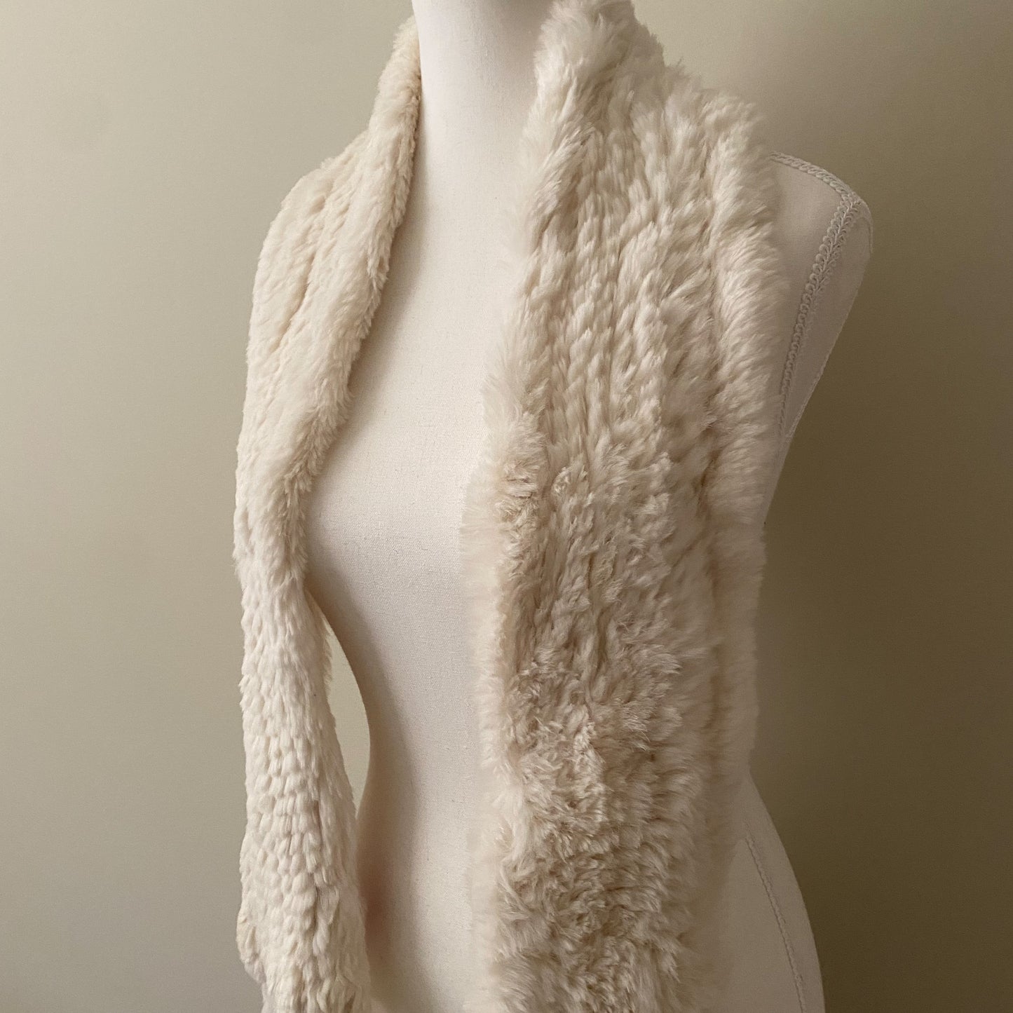 Anne Klein Rabbit Fur Scarf