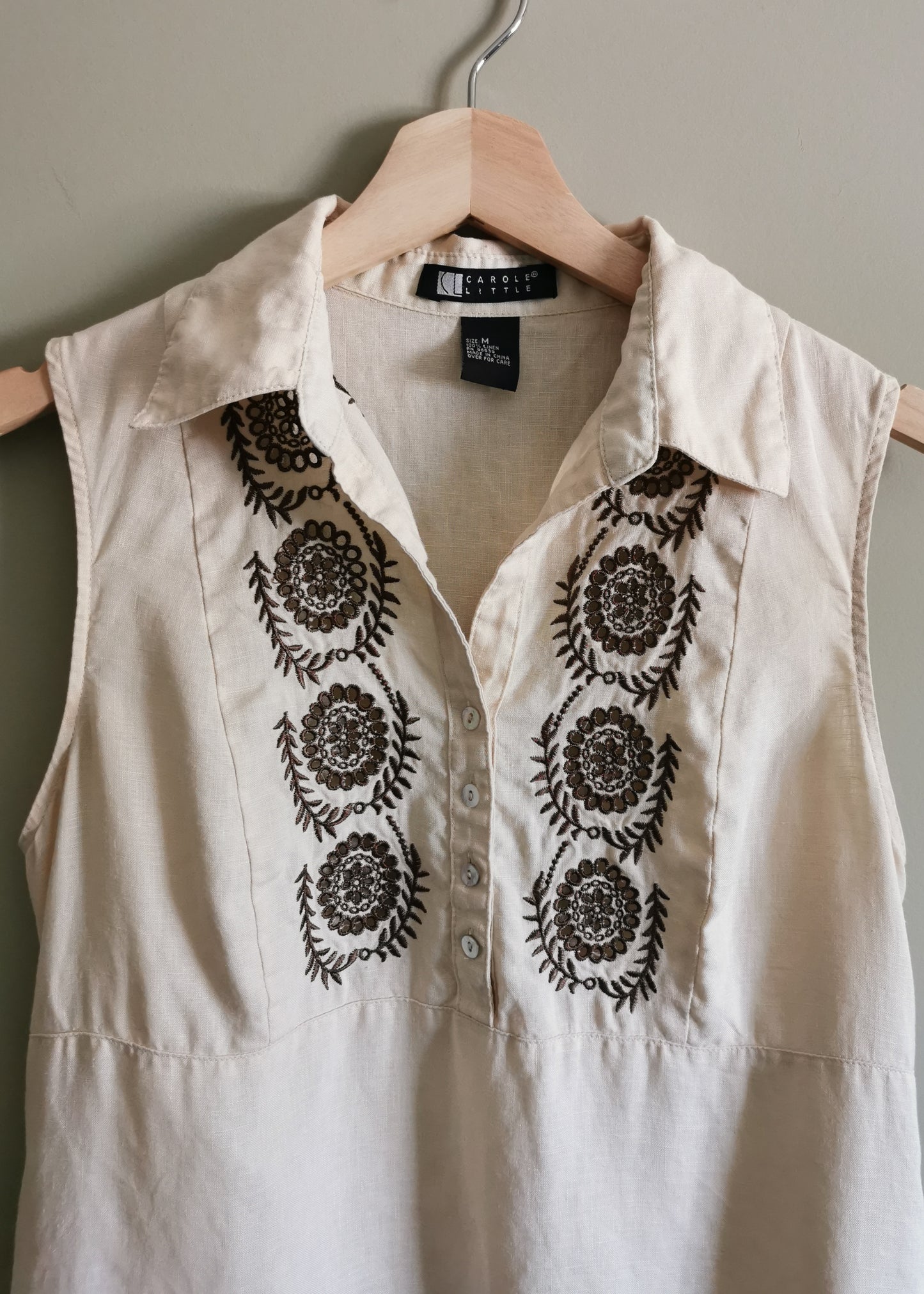 Carole Little Linen Top (M)