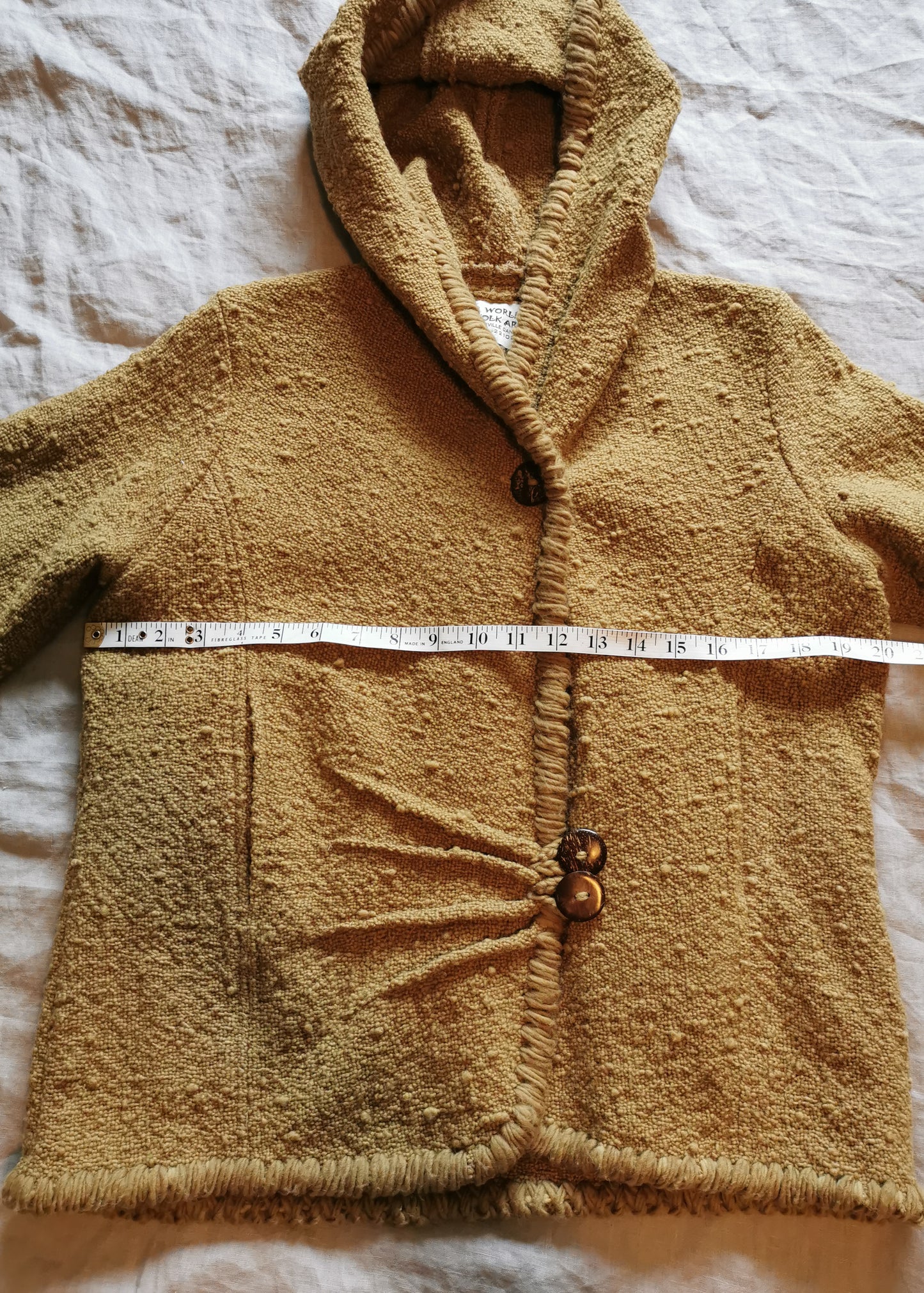 World Folk Art Wool Sweater Jacket (L)