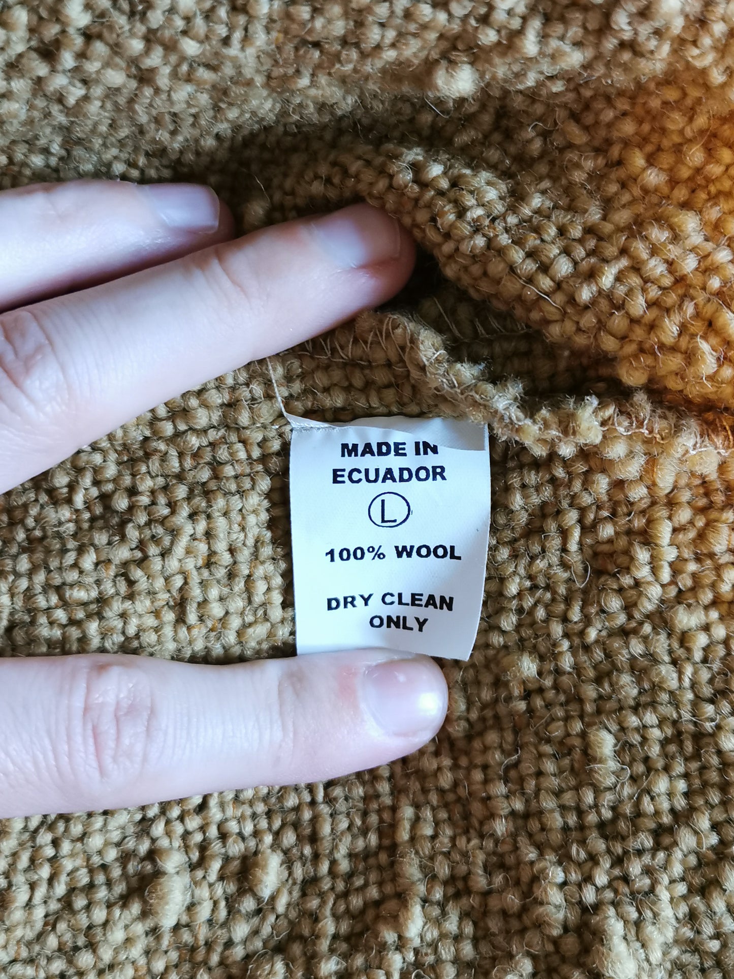 World Folk Art Wool Sweater Jacket (L)