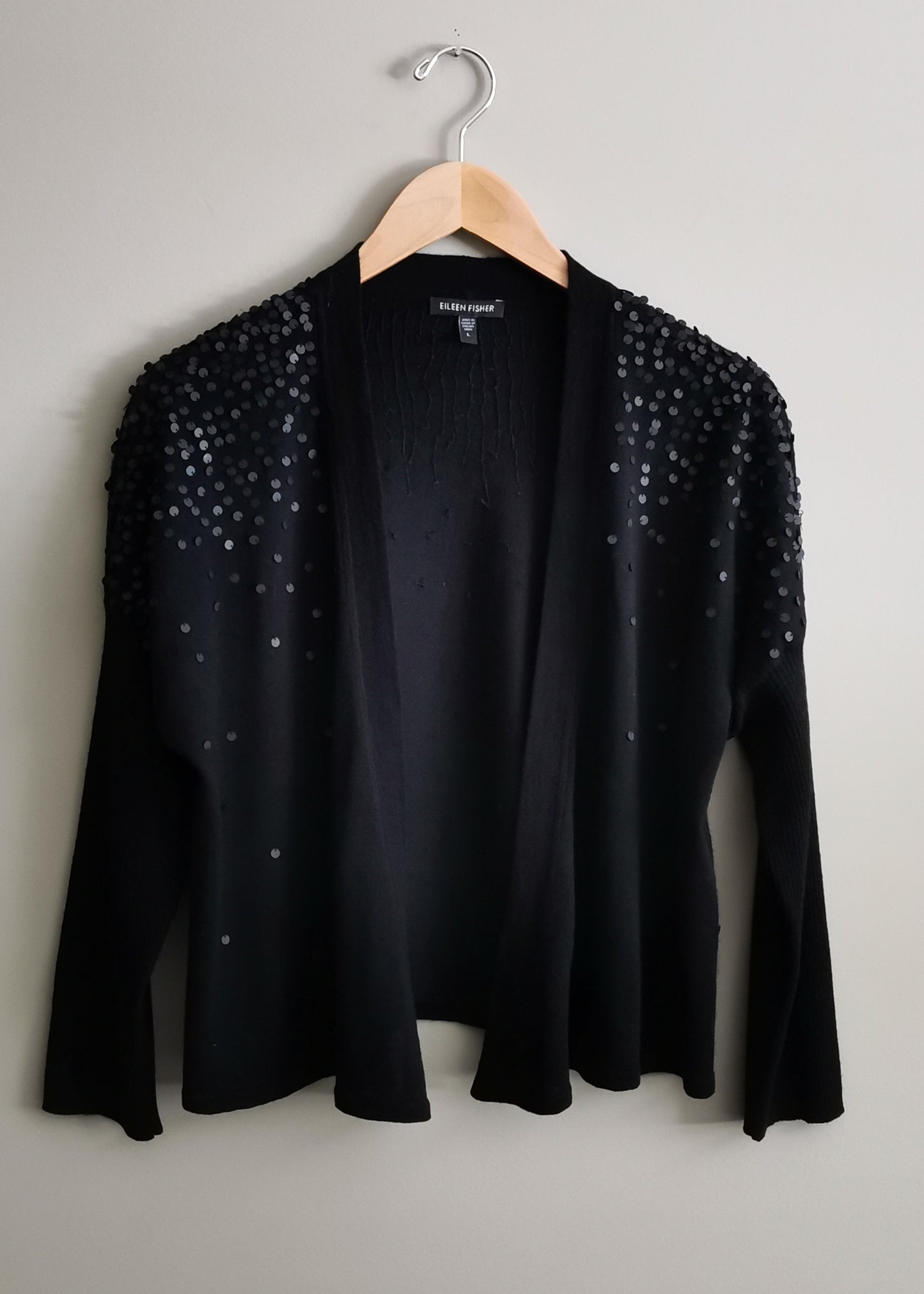Eileen Fisher Merino Wool Cardigan (L)