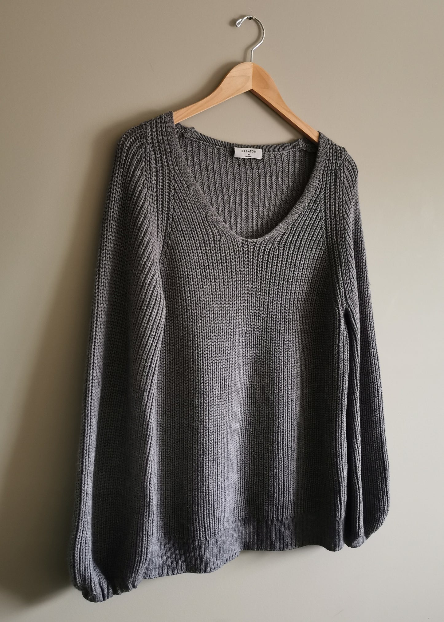 Babaton Merino Wool Valadon Balloon Sleeve Sweater (XS)