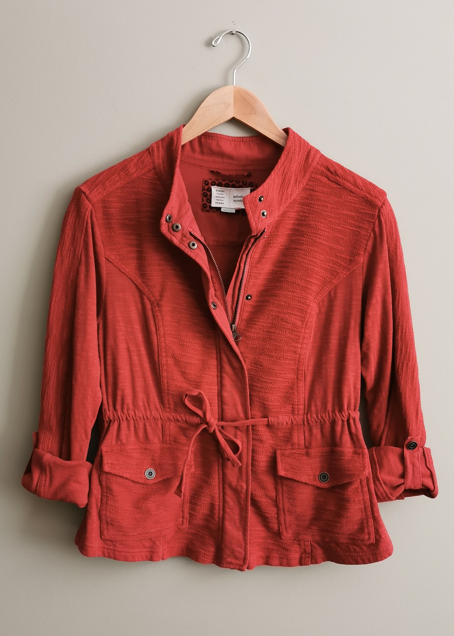 Anthropologie | Saturday Sunday Cotton Zipper Cardigan (M)