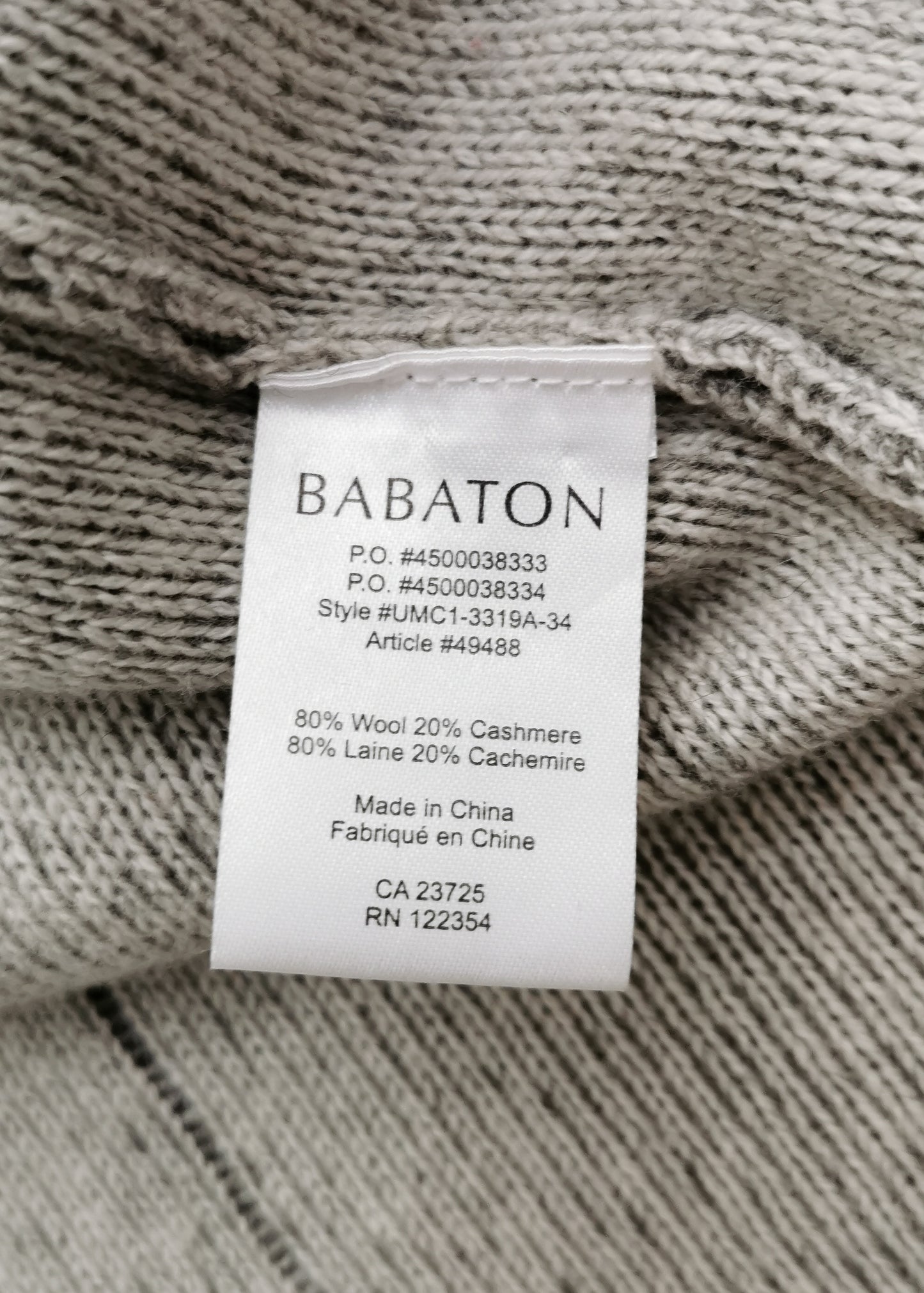 Babaton Wool & Cashmere Cardigan (S)
