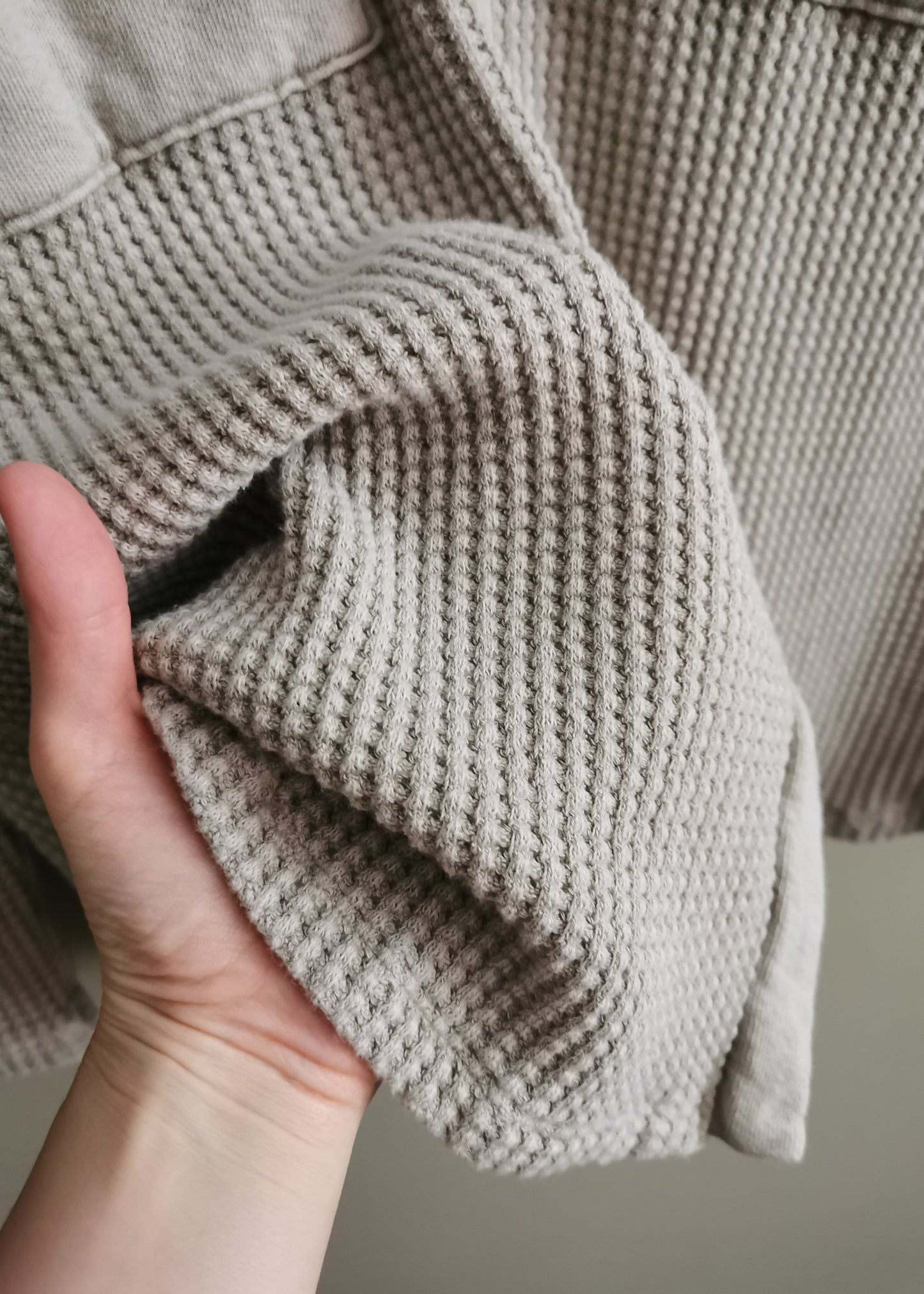 Bucketlist Cotton Waffle Knit Oversized Shirt (M)