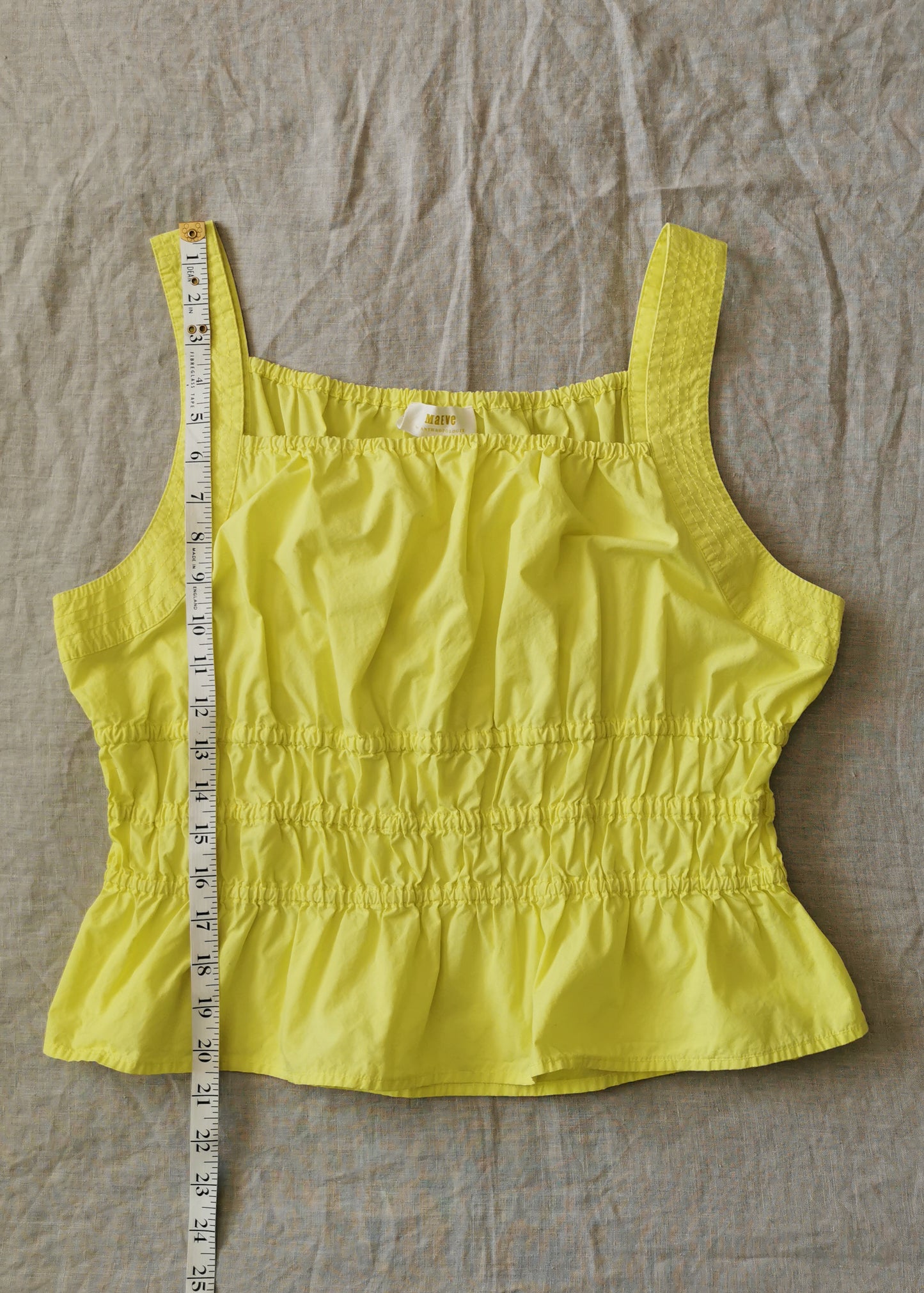 Maeve Organic Cotton Liora Ruched Sleeveless Blouse (L)