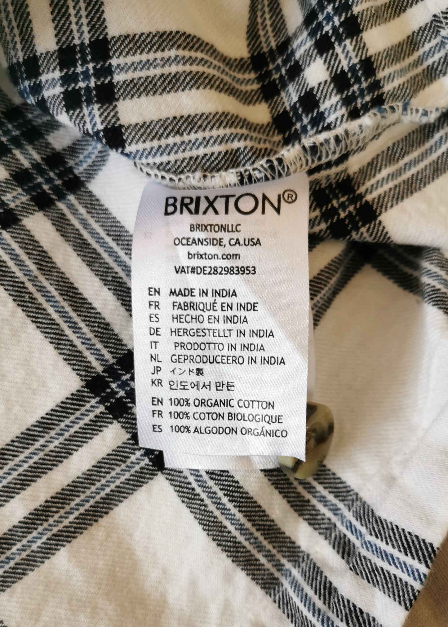 Brixton Organic Cotton Flannel Shirt (M)