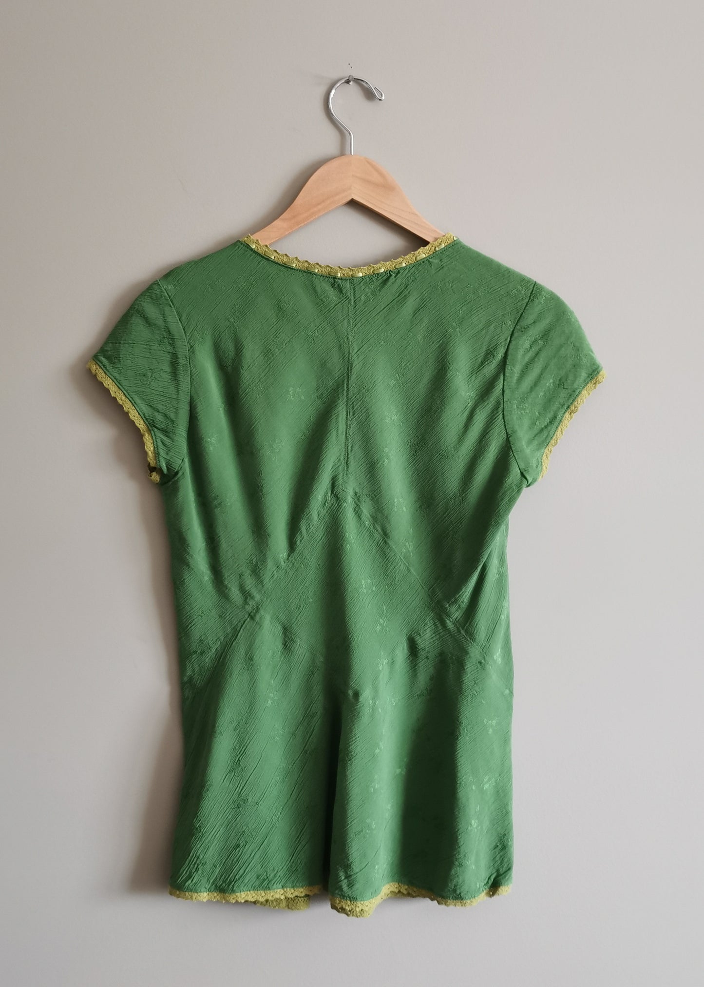 Indigo Palms Silk Top (L)*