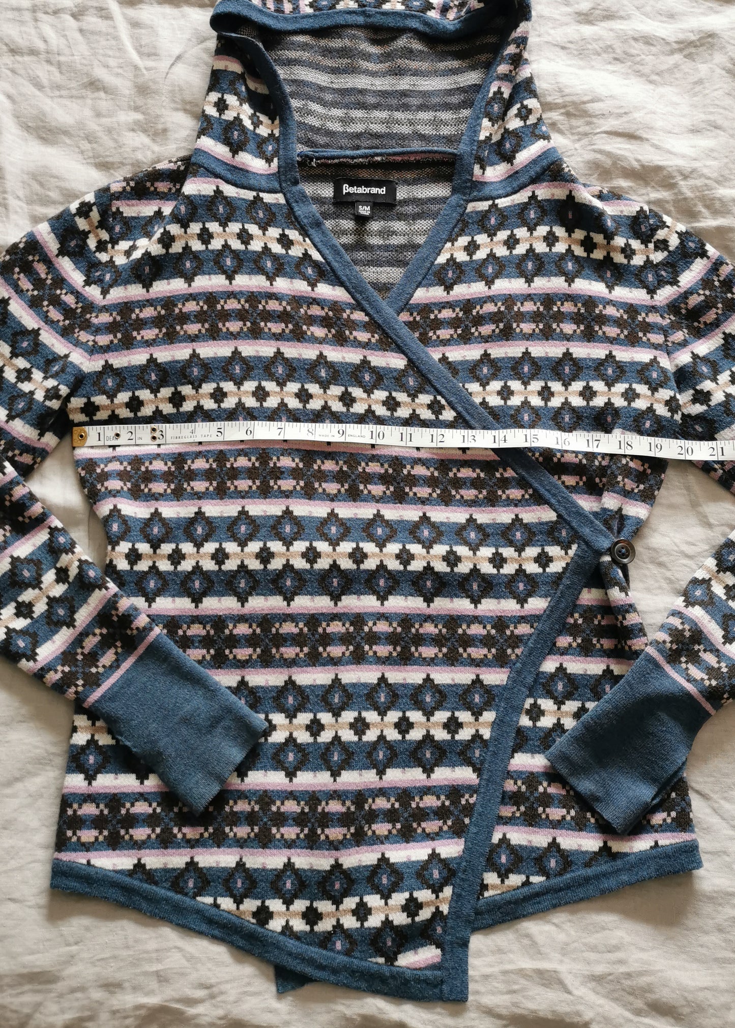 Betabrand Merino Wool & Cotton Cardigan (S/M)