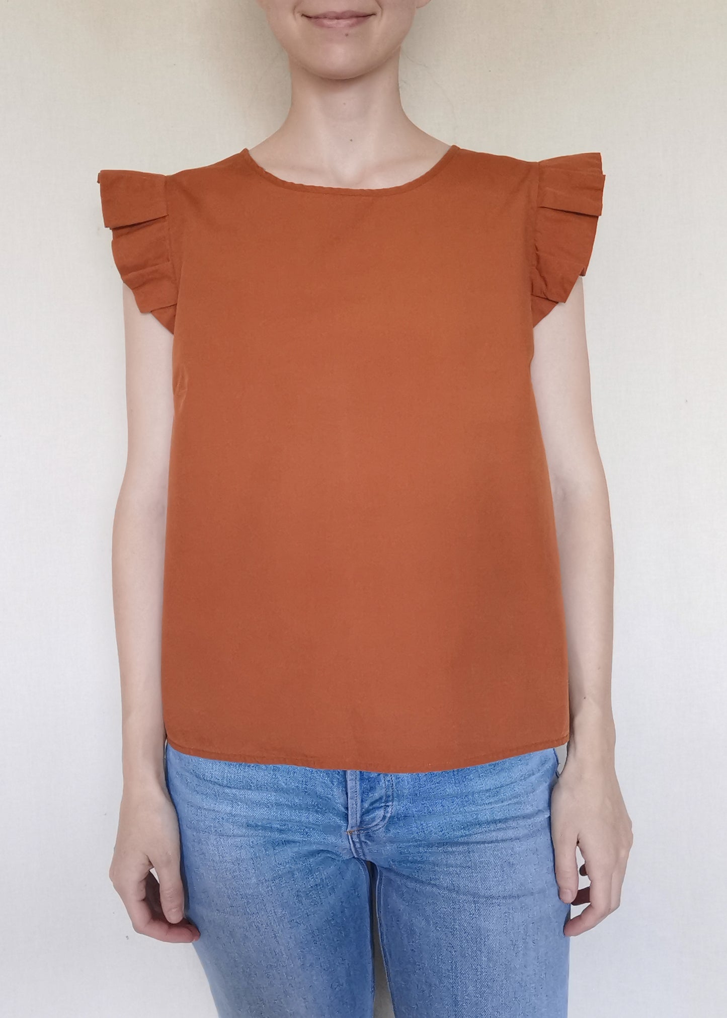 Mare Mare Anthropologie Cotton Aimee Ruffled Blouse (XS)