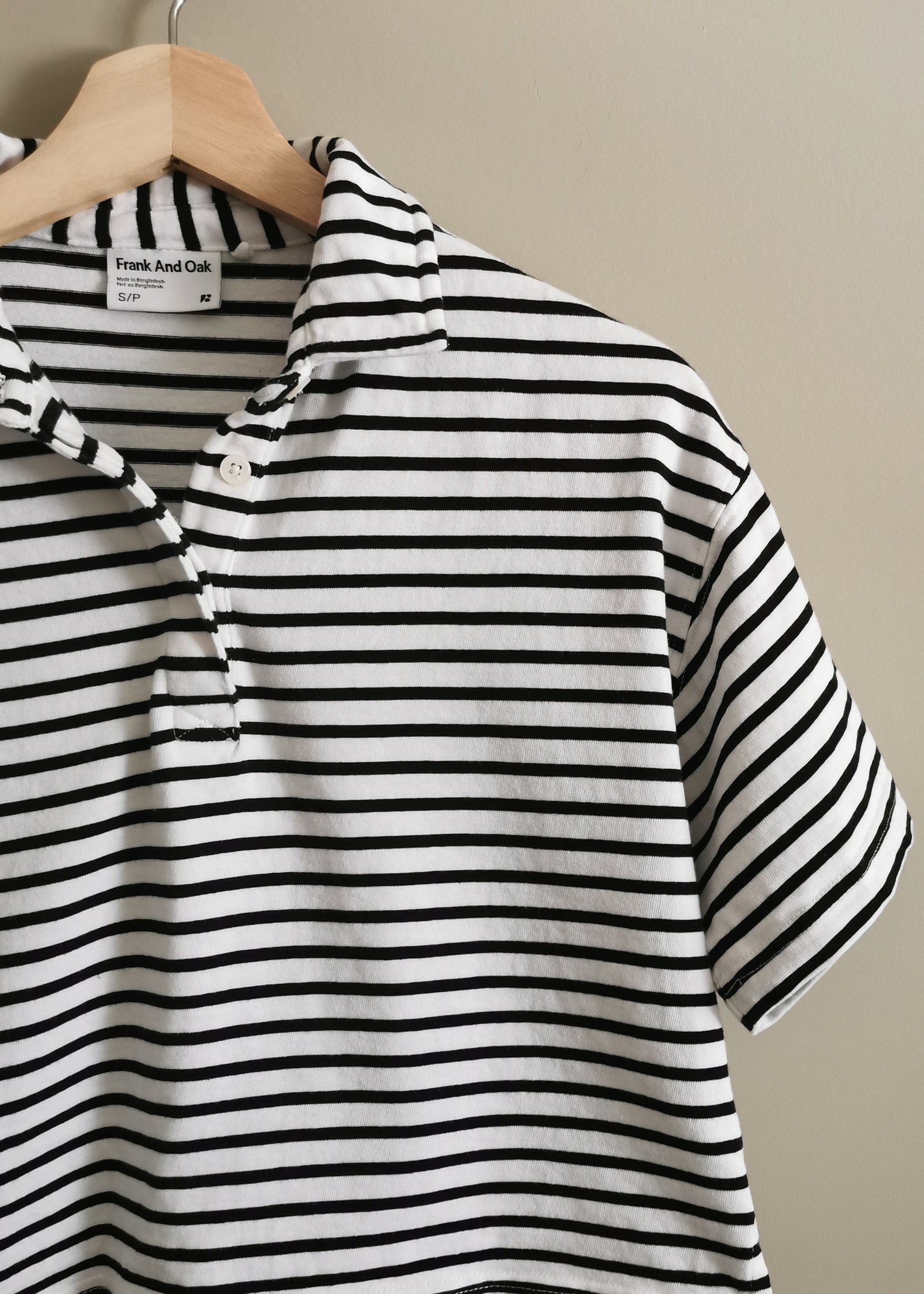 Frank And Oak Organic Cotton Cropped Polo (S)