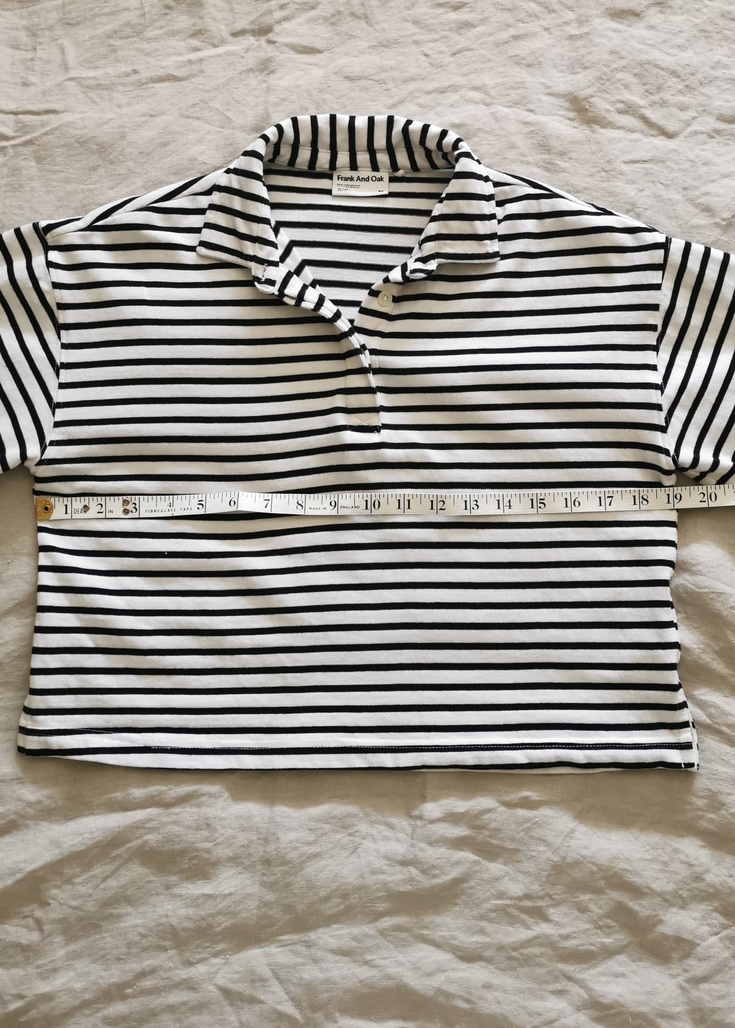 Frank And Oak Organic Cotton Cropped Polo (S)