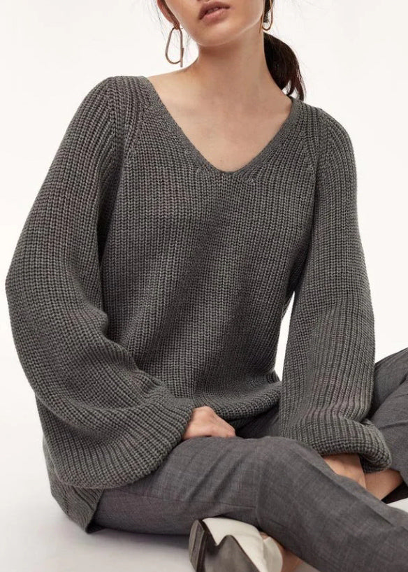 Babaton Merino Wool Valadon Balloon Sleeve Sweater (XS)