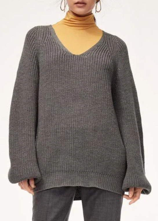 Babaton Merino Wool Valadon Balloon Sleeve Sweater (XS)