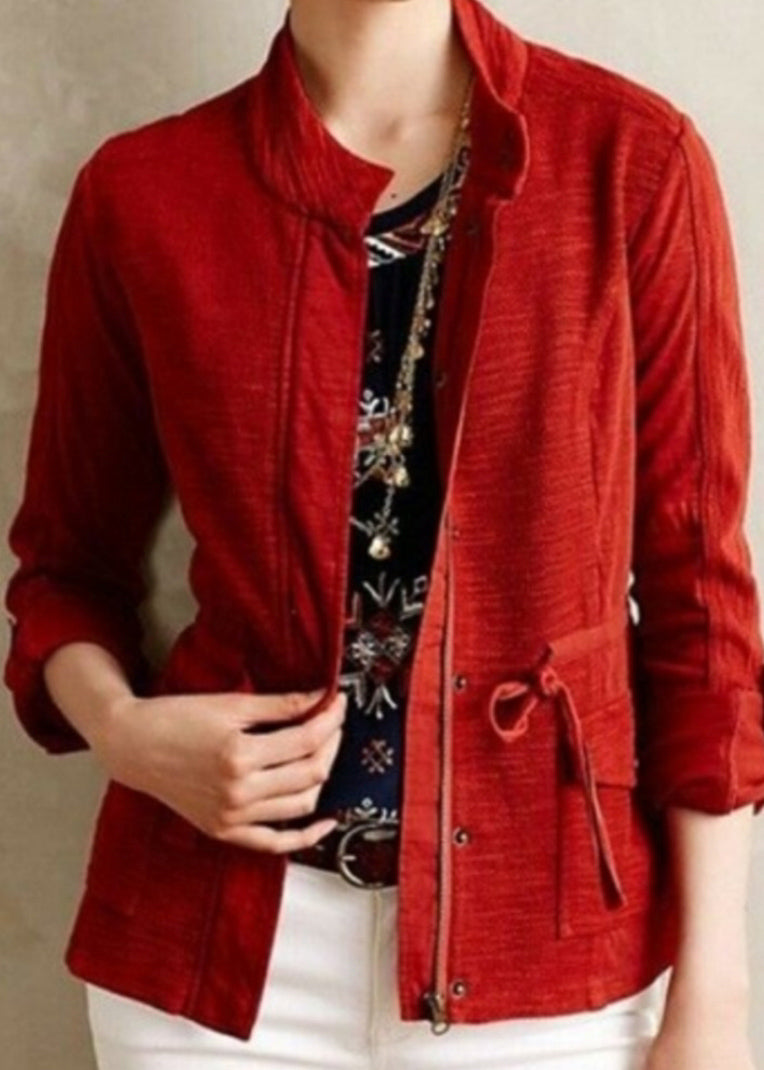 Anthropologie | Saturday Sunday Cotton Zipper Cardigan (M)