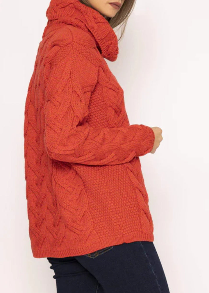 Aran Woolen Mills Kinsale Merino Wool Cable Knit Sweater (XXL)