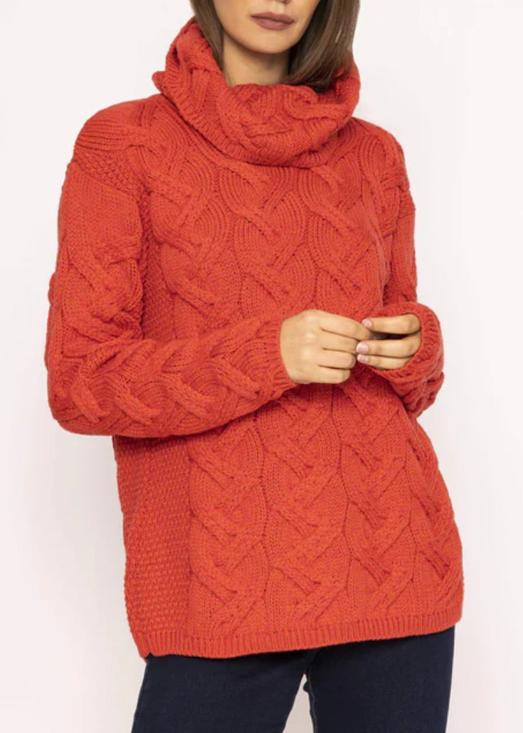 Aran Woolen Mills Kinsale Merino Wool Cable Knit Sweater (XXL)