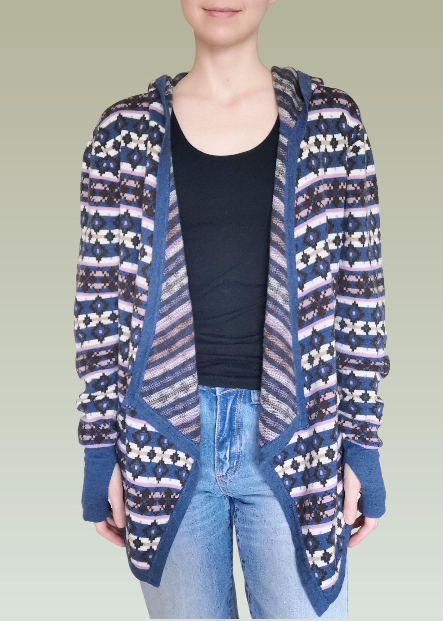 Betabrand Merino Wool & Cotton Cardigan (S/M)