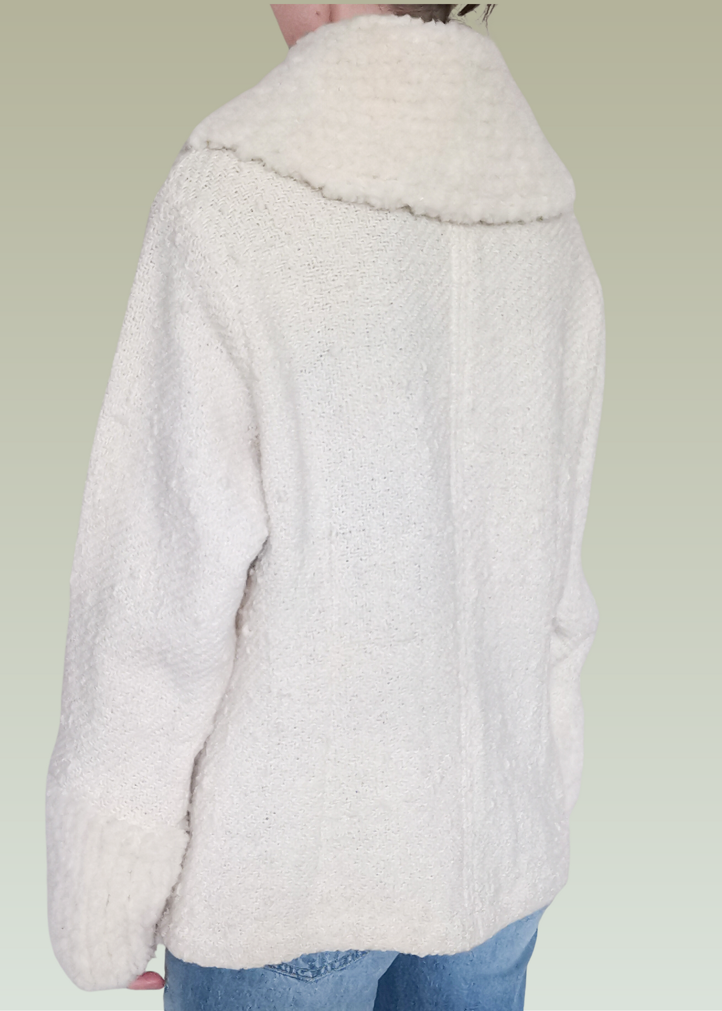 World Folk Art Wool Sweater Jacket (L)