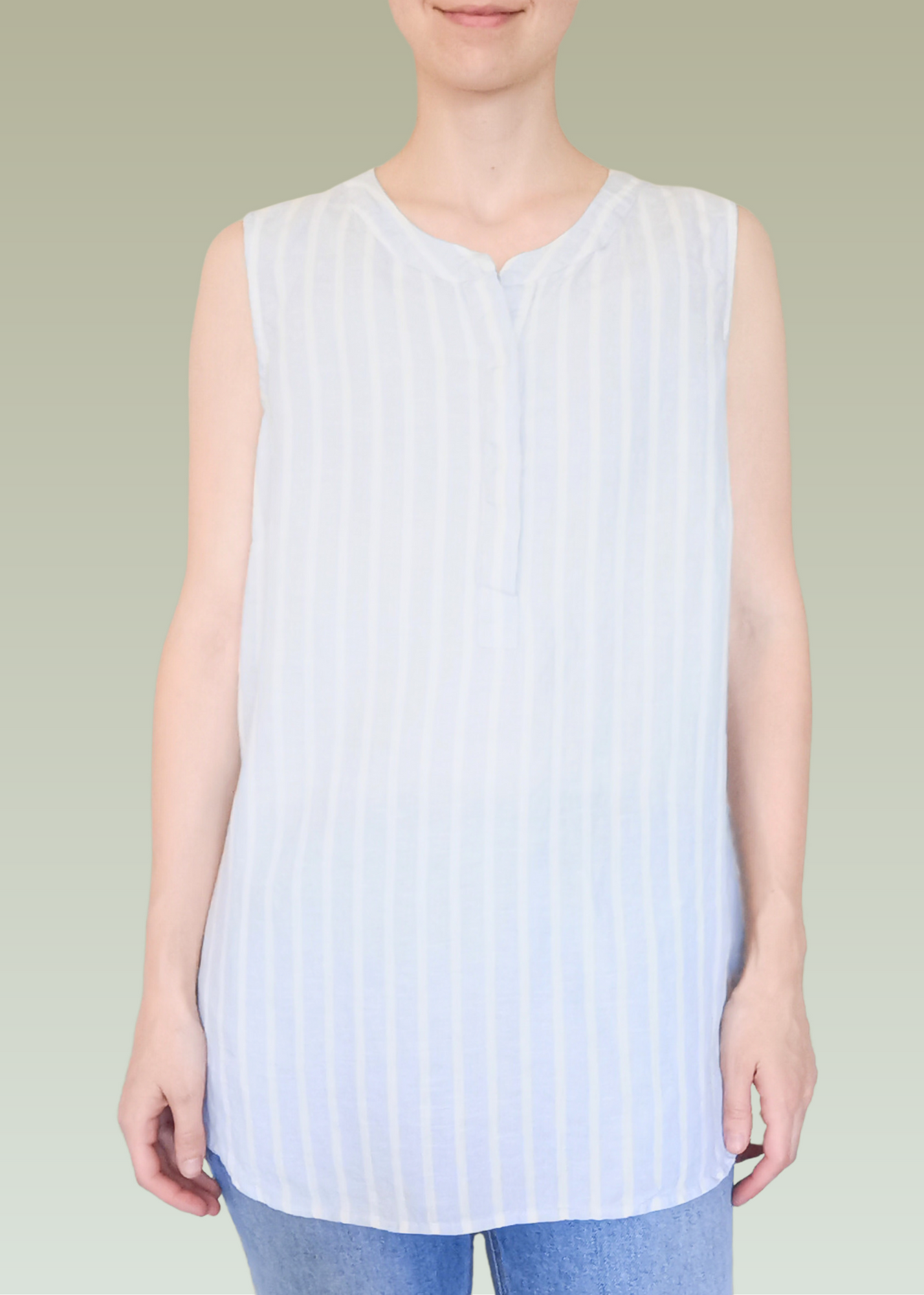 Ellen Tracy Linen Top (L)