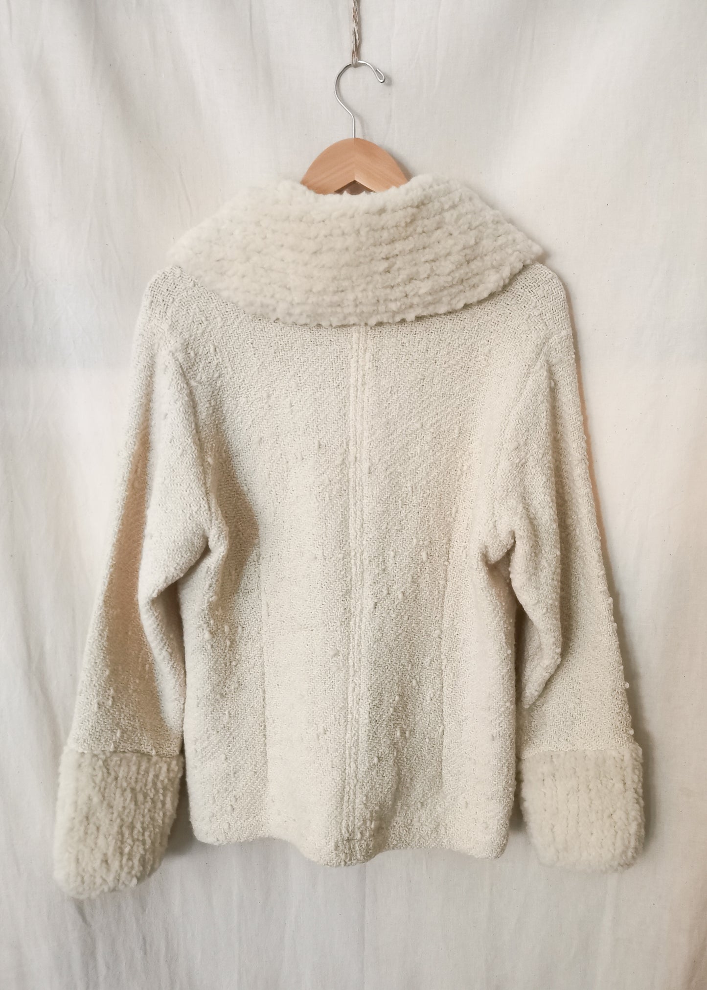 World Folk Art Wool Sweater Jacket (L)