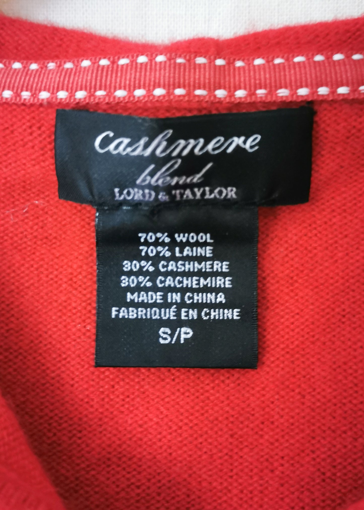 Lord & Taylor Wool & Cashmere Sweater (S)