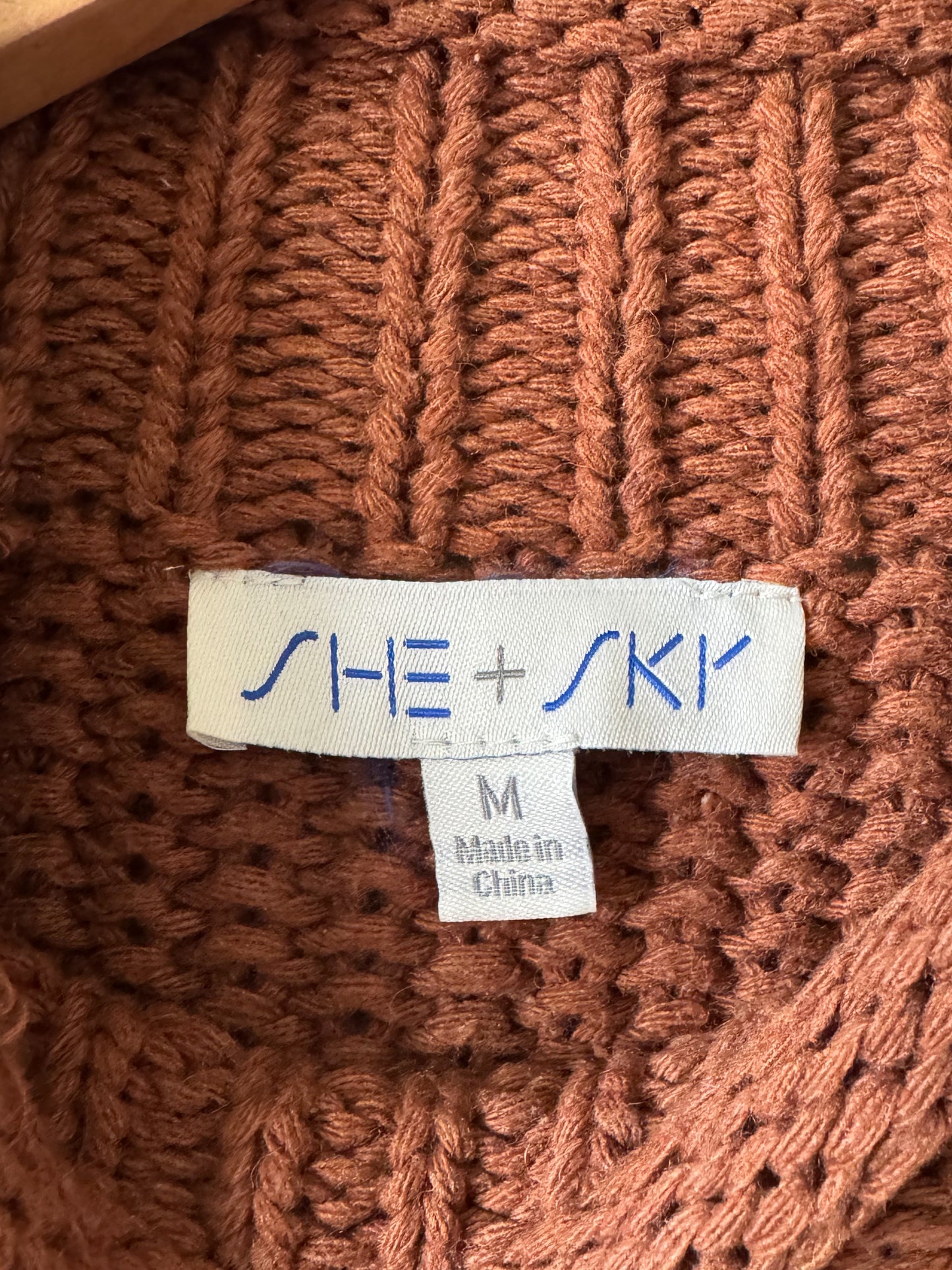 She + Sky Cotton Sweater (M)