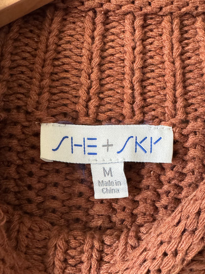 She + Sky Cotton Sweater (M)