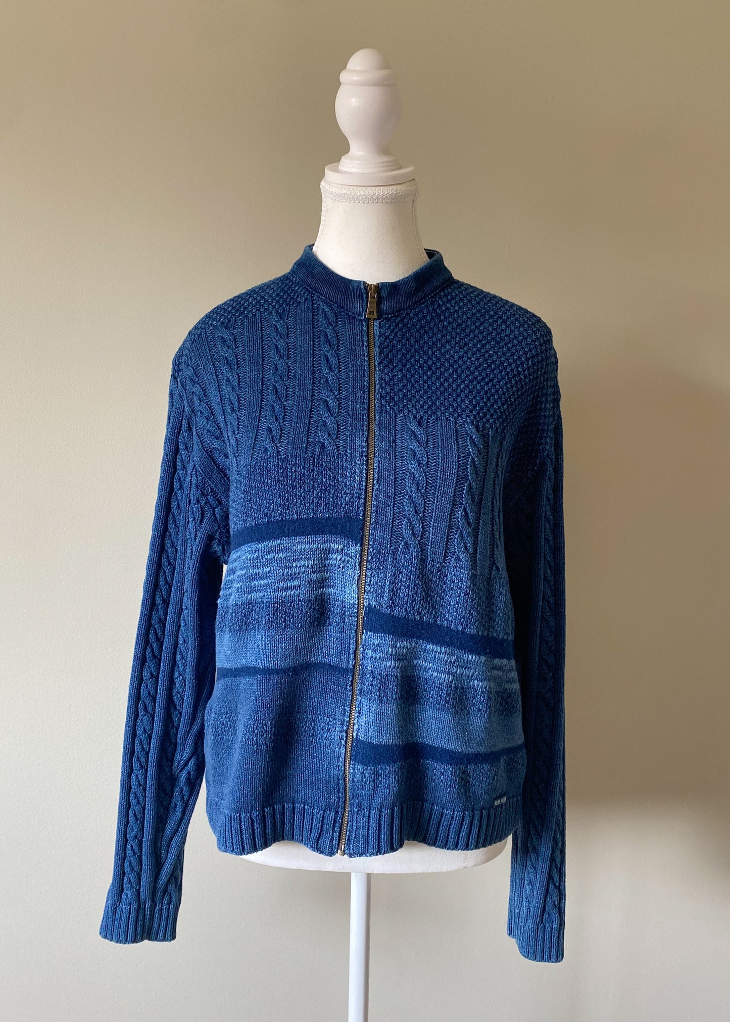 Blue Willi's Indigo Dyed Cotton Sweater (L)