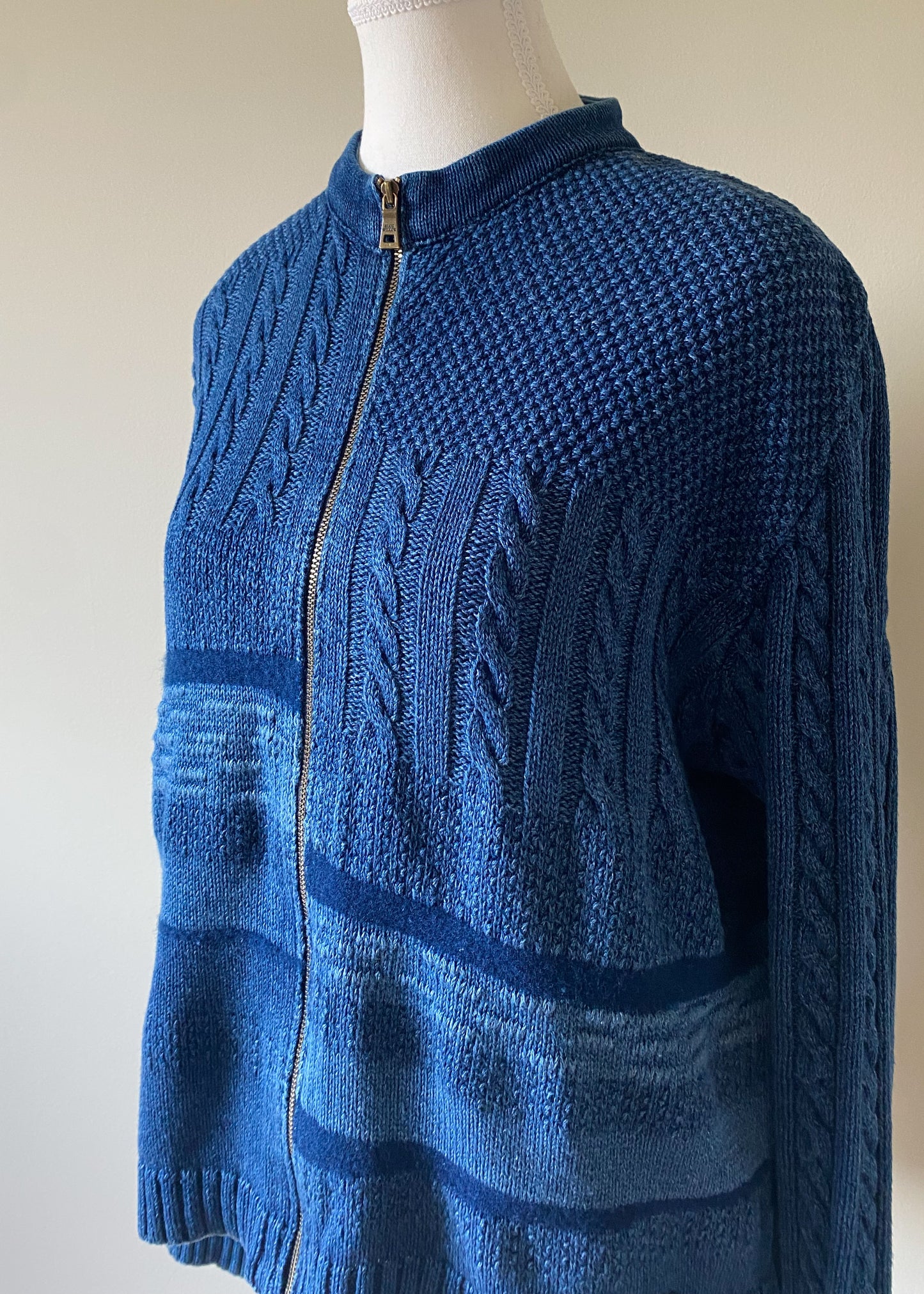 Blue Willi's Indigo Dyed Cotton Sweater (L)