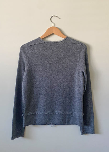 Repeat Cashmere Zippered Cardigan (XS)