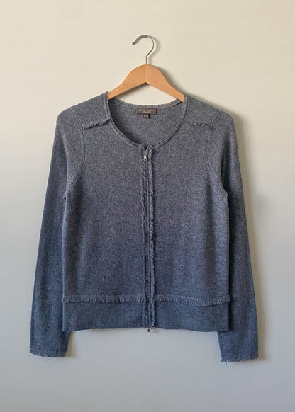 Repeat Cashmere Zippered Cardigan (XS)