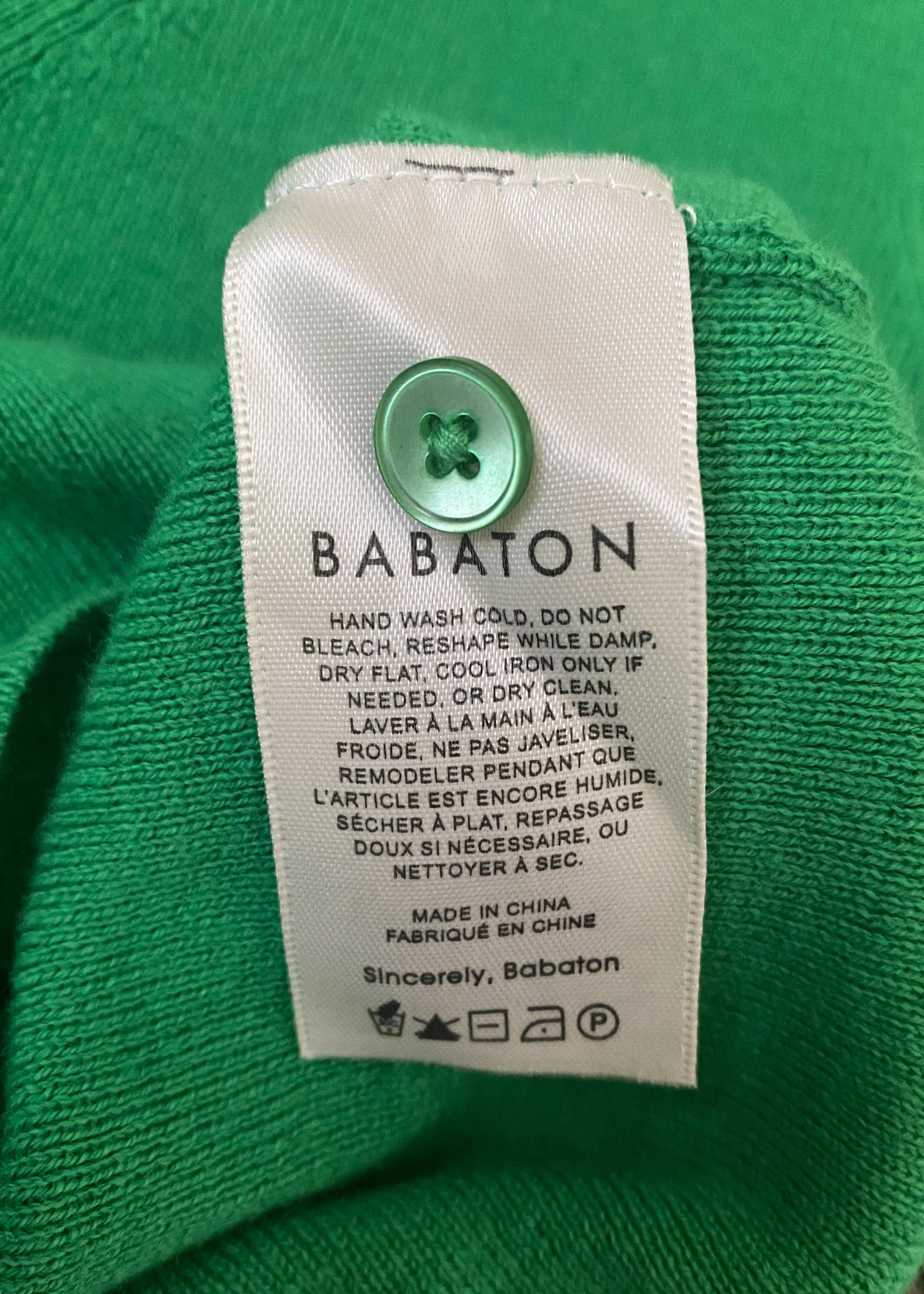 Babaton Wool & Cotton Cardigan (S)