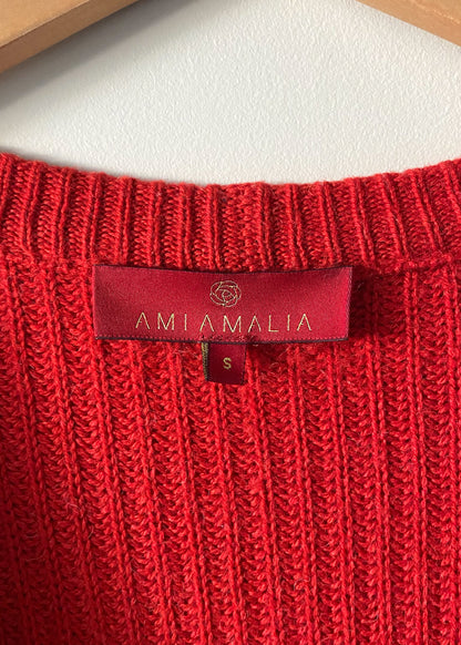Ami Amalia Baby Camel Hair Cardigan (S)