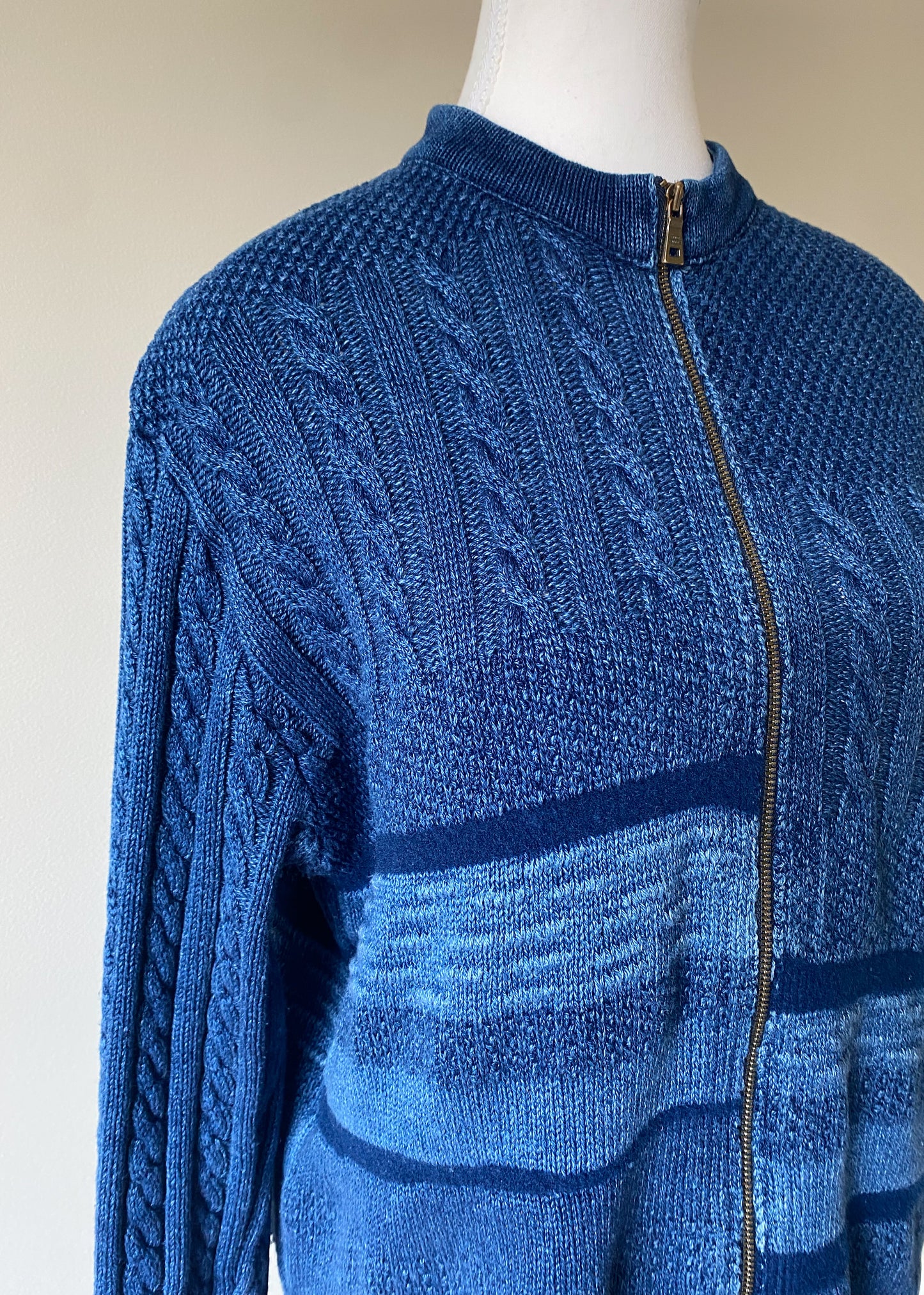 Blue Willi's Indigo Dyed Cotton Sweater (L)