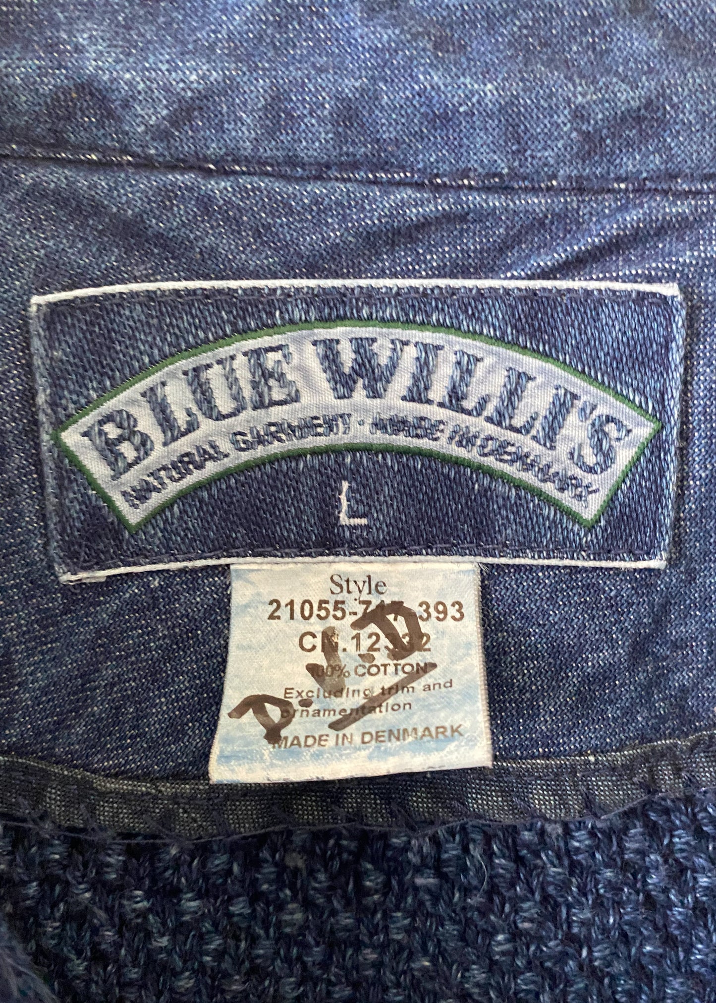 Blue Willi's Indigo Dyed Cotton Sweater (L)