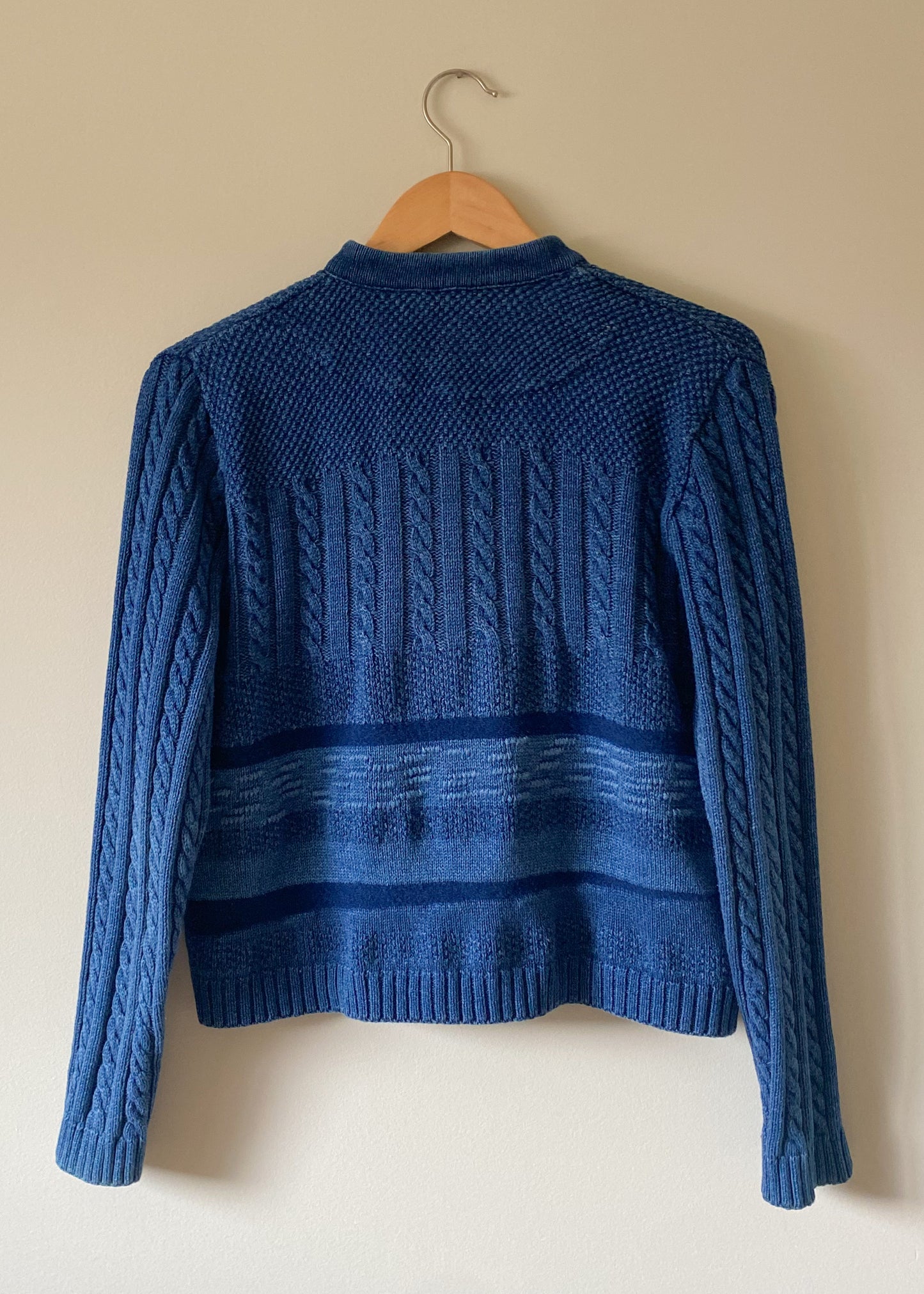Blue Willi's Indigo Dyed Cotton Sweater (L)