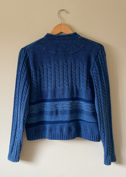 Blue Willi's Indigo Dyed Cotton Sweater (L)