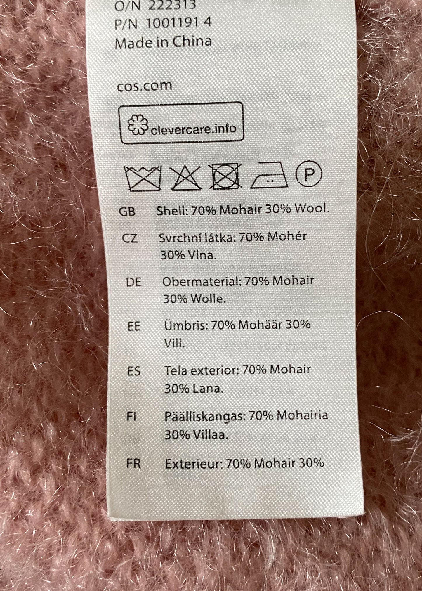 COS Mohair & Wool Sweater (XS)